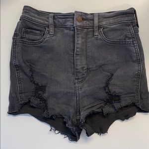 Hollister size 00 ultra high rise black shorts